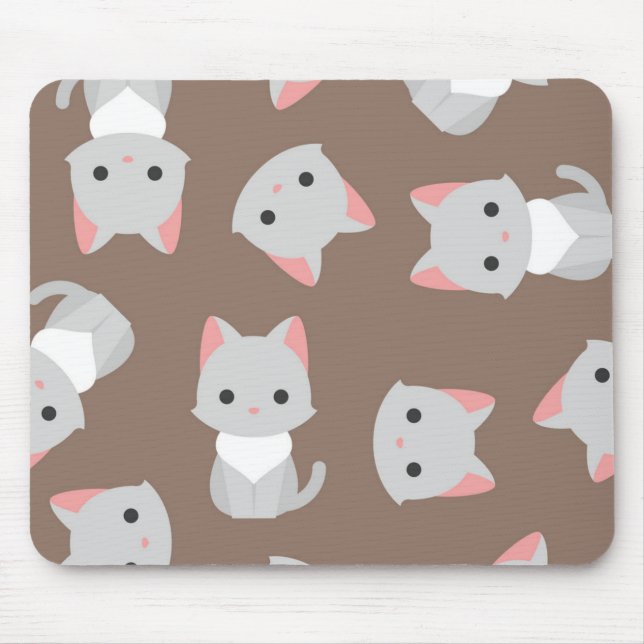 Cat pattern mouse pad (Front)