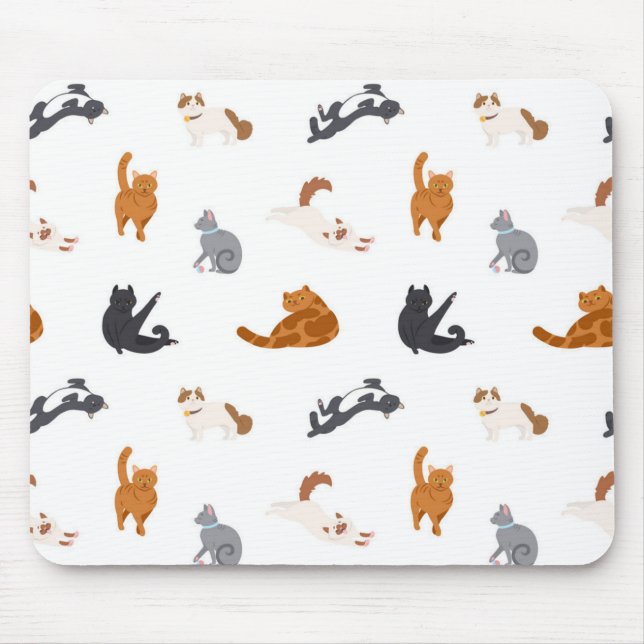 Cat pattern mouse pad (Front)