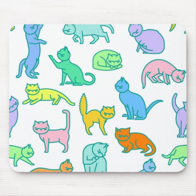 Cat pattern mouse pad (Front)