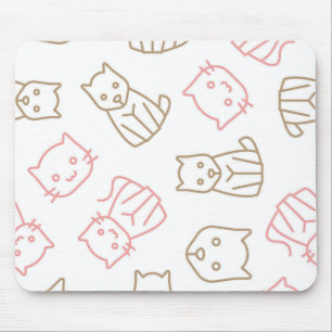 Cat pattern mouse pad