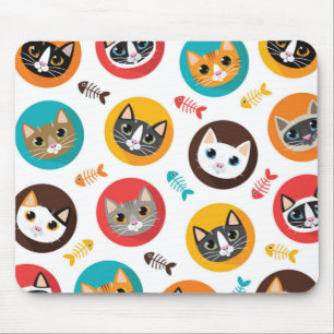 Cat pattern mouse pad