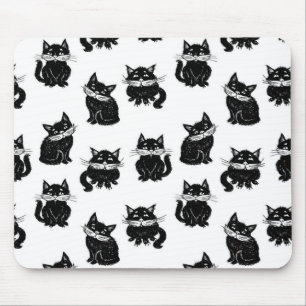 Cat pattern mouse pad