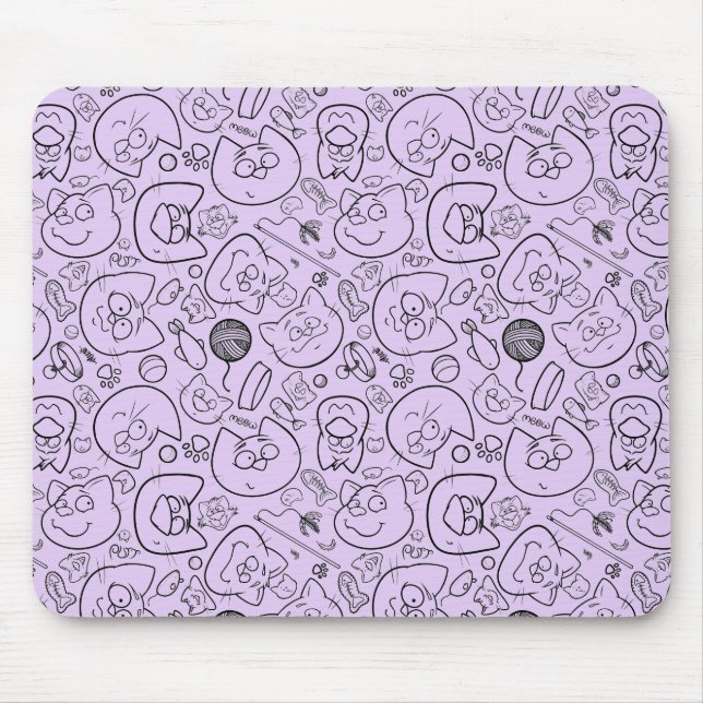 Cat pattern mousepad (Front)