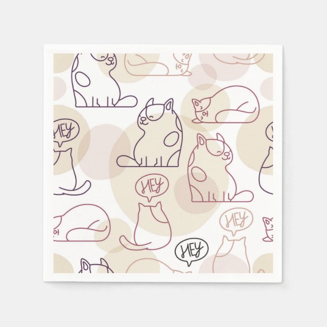 Cat pattern napkin (Front)