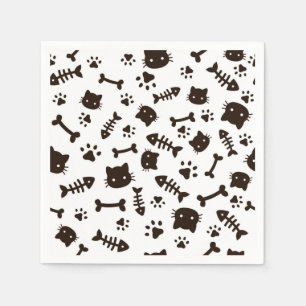 Cat pattern napkin