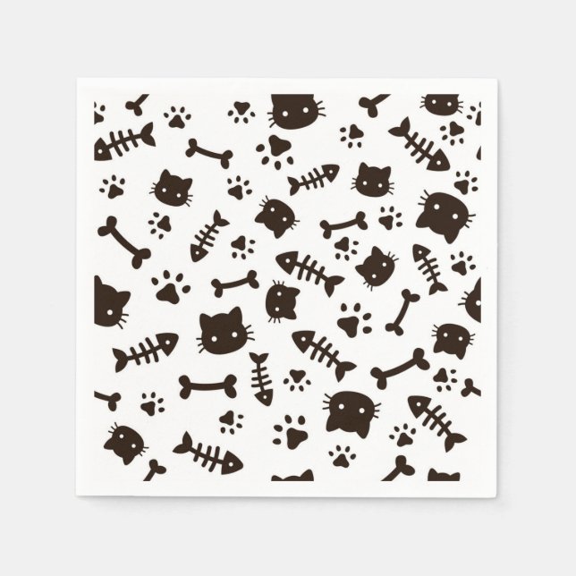 Cat pattern napkin (Front)