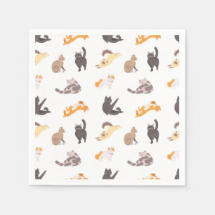 Cat pattern napkin