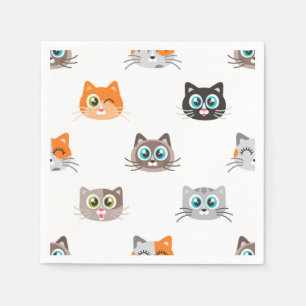 Cat pattern napkin