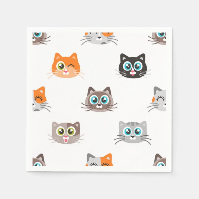 Cat pattern napkin (Front)