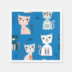 Cat pattern napkin