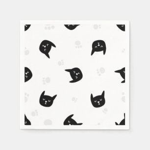 Cat pattern napkin