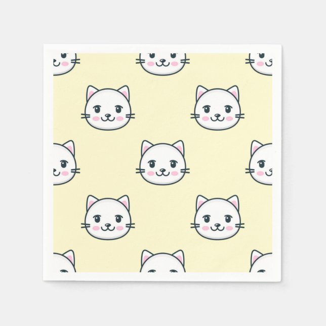 Cat pattern napkin (Front)
