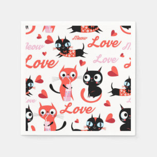 Cat pattern napkin