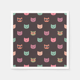 Cat pattern napkin