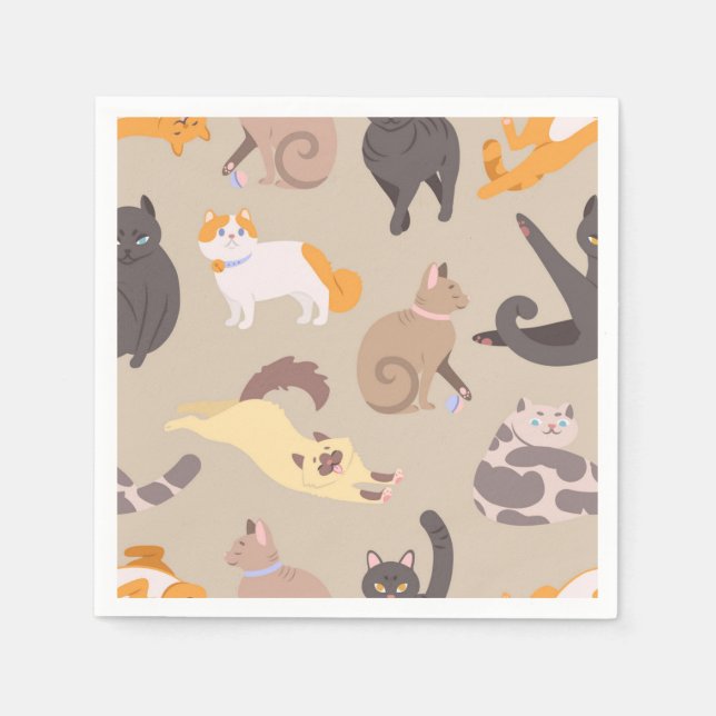 Cat pattern napkin (Front)
