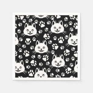 Cat pattern napkin