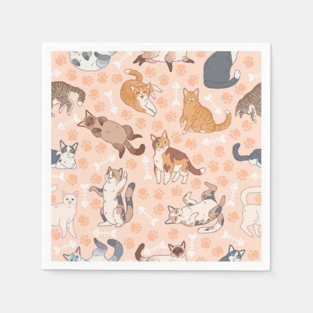 Cat pattern napkin (Front)