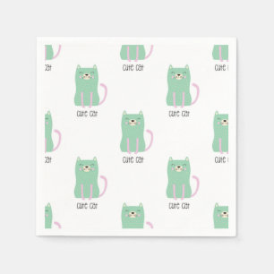 Cat pattern napkin