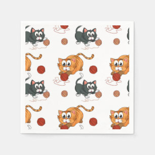 Cat pattern napkin