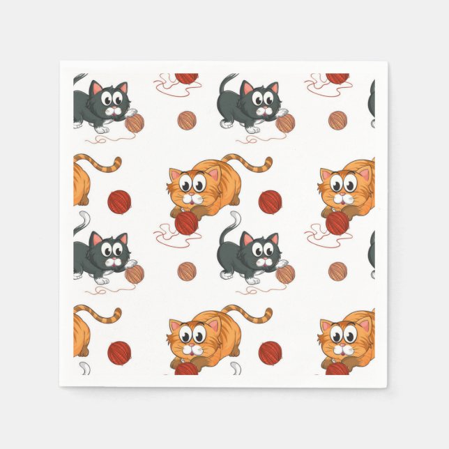 Cat pattern napkin (Front)