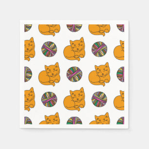 Cat pattern napkin