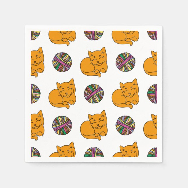 Cat pattern napkin (Front)