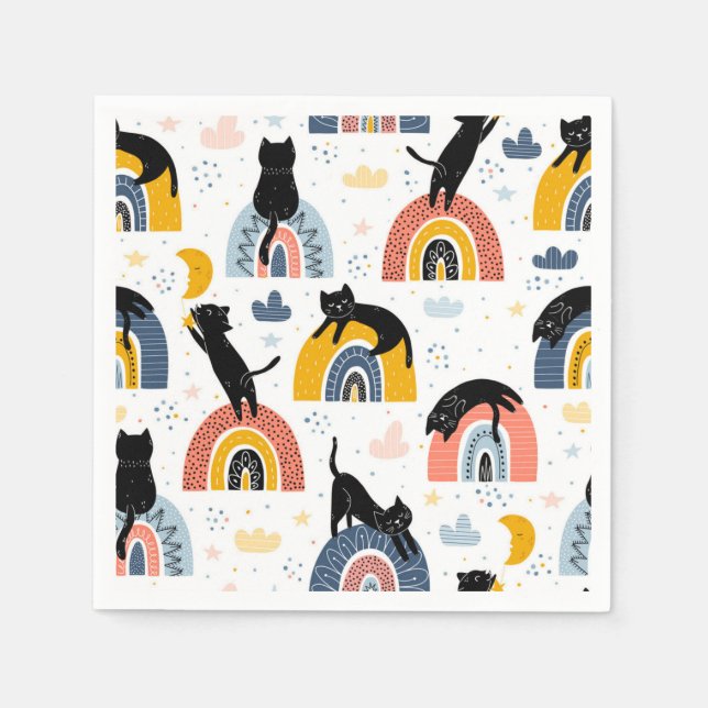 Cat pattern napkin (Front)