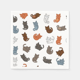 Cat pattern napkin