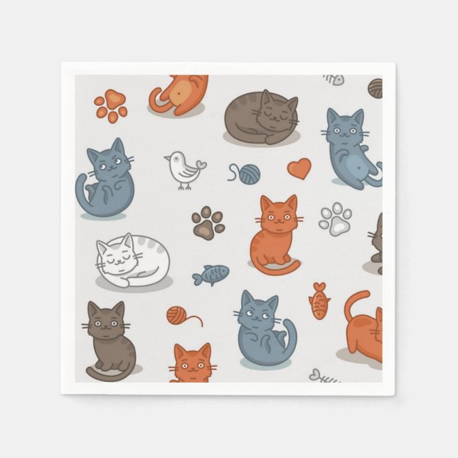 Cat pattern napkin (Front)