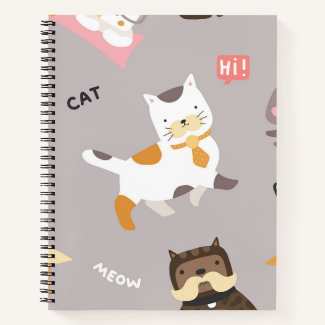 Cat pattern notebook (Front)
