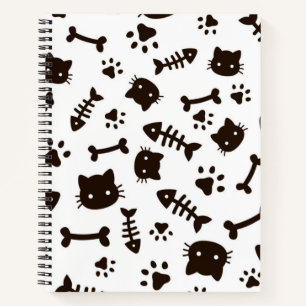 Cat pattern notebook