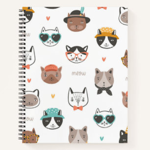 Cat pattern notebook