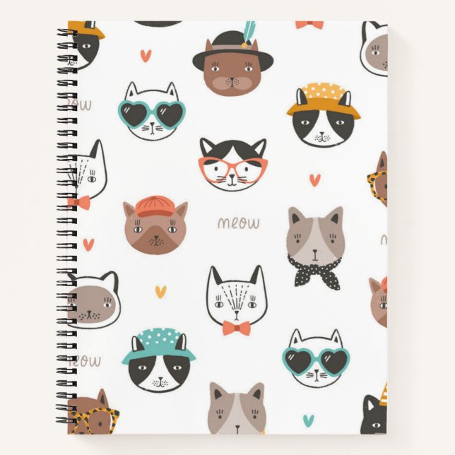 Cat pattern notebook (Front)