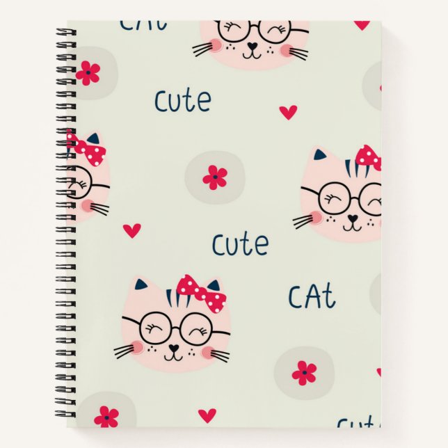 Cat pattern notebook (Front)