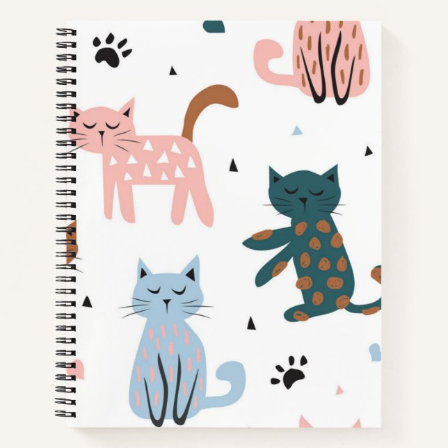 Cat pattern notebook (Front)