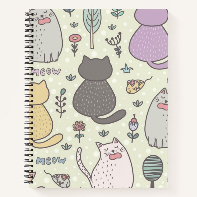 Cat pattern notebook (Front)