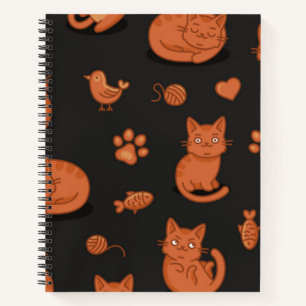 Cat pattern notebook