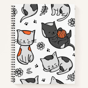 Cat pattern notebook