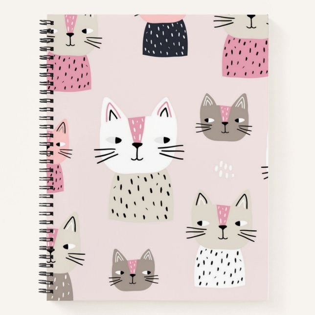 Cat pattern notebook (Front)