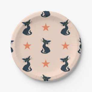 Cat pattern paper plate