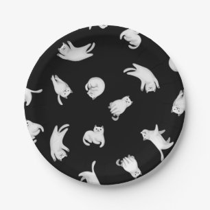 Cat pattern paper plate
