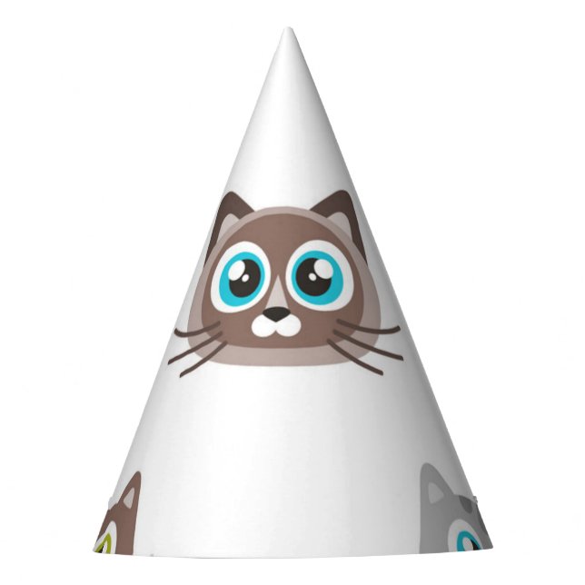 Cat pattern party hat (Front)