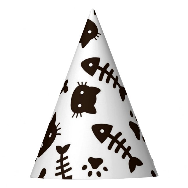 Cat pattern party hat (Front)