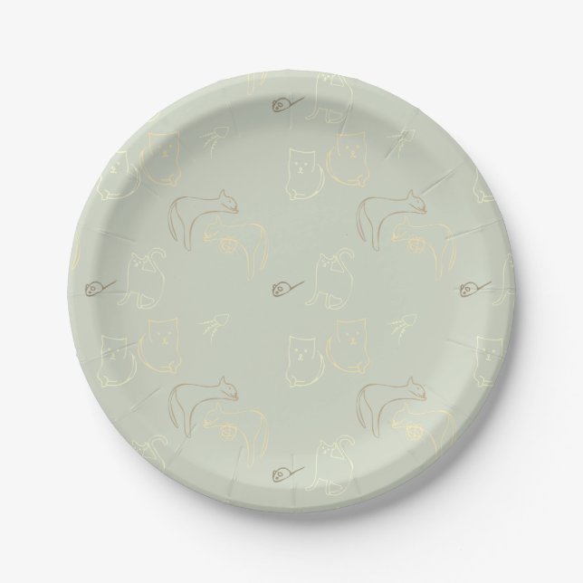 Cat Pattern Party Plate (Front)