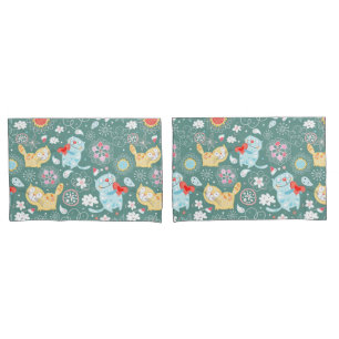 Cat Pattern Pillowcase