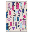 Cat Pattern Pink Blue