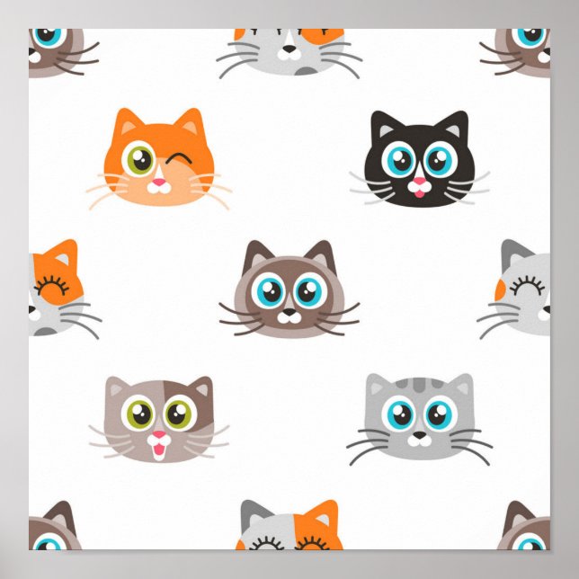Cat pattern poster (Front)