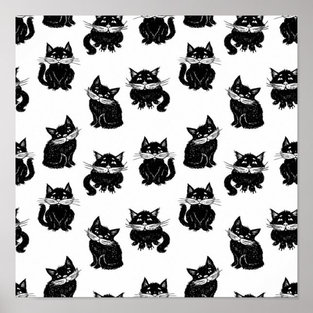 Cat pattern poster (Front)