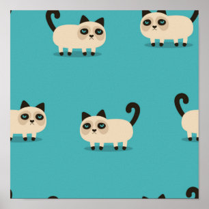 Cat pattern poster