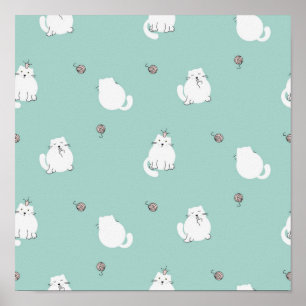 Cat pattern poster